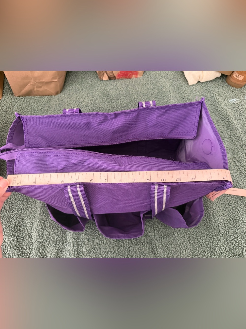 thirty-one Purple Canvas Tote with White-Trim Handles - Picture 9 of 11